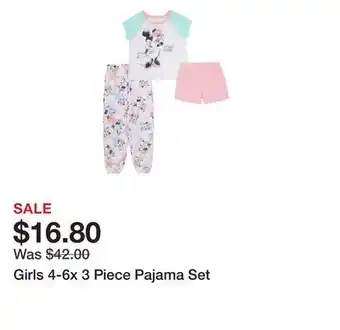 Belk Girls 4-6x 3 piece pajama set offer