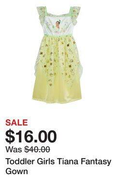 Belk Toddler girls tiana fantasy gown offer