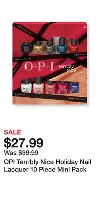 Ulta Beauty Opi terribly nice holiday nail lacquer 10 piece mini pack offer