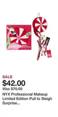 Ulta Beauty Nyx professional makeup limited edition pull to sleigh surprise makeup holiday gift set offer