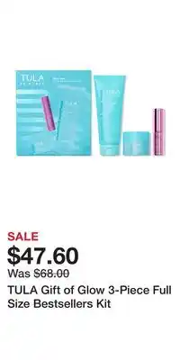 Ulta Beauty Tula gift of glow 3-piece full size bestsellers kit offer