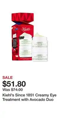 Ulta Beauty Kiehl's since 1851 creamy eye treatment with avocado duo offer