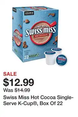 Office Depot Swiss miss hot cocoa single-serve k-cup , box of 22 offer