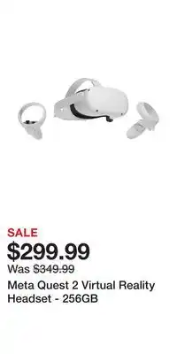 Game Stop Meta quest 2 virtual reality headset - 256gb offer