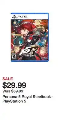 Game Stop Persona 5 royal steelbook - playstation 5 offer