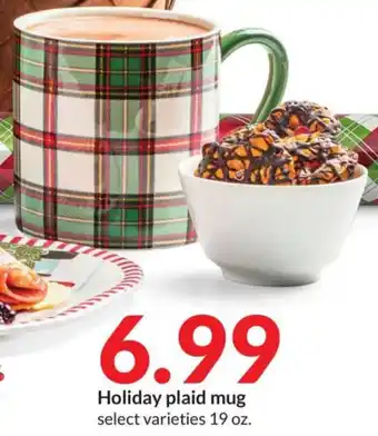 Hy-Vee Holiday plaid mug select varieties 19 oz. offer