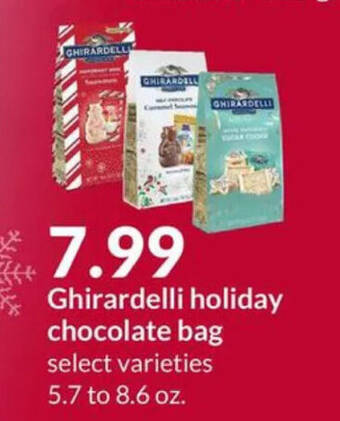 Hy-Vee Ghirardelli holiday chocolate bag select varieties 5.7 to 8.6 oz. offer