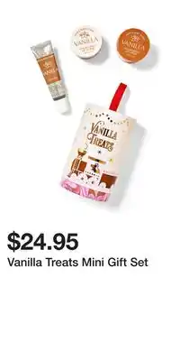 Bath & Body Works Vanilla treats mini gift set offer