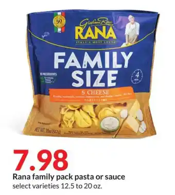 Hy-Vee Rana family pack pasta or sauce offer