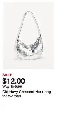 Old Navy Old navy crescent handbag for women offer