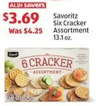 Aldi Savoritz Six Cracker Assortment 13.1 oz. offer