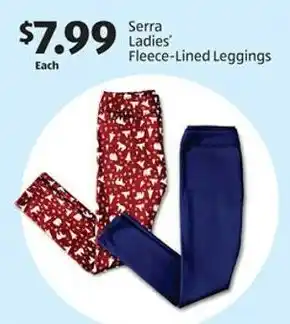 Aldi Serra Ladies' Fleece-Lined Leggings offer