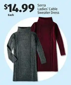 Aldi Serra Ladies' Cable Sweater Dress offer