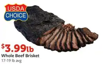 Fareway Whole Beef Brisket 17-19 lb avg offer