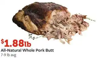 Fareway All-Natural Whole Pork Butt offer