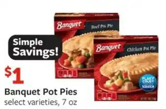 Fareway Banquet Pot Pies select varieties, 7 oz offer