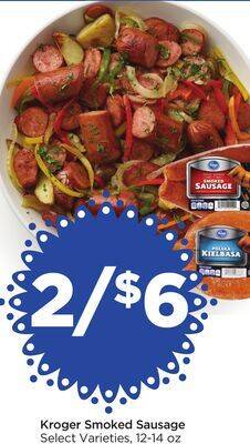 Food 4 Less Kroger smoked sausage offer