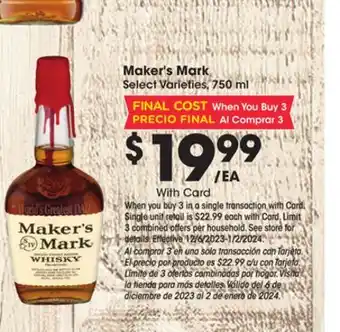 Ralphs Maker's mark offer