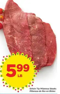 Food 4 Less Sirloin tip milanesa steaks offer