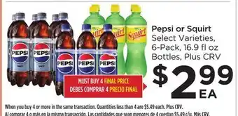 Food 4 Less Pepsi or squirt offer