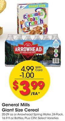 Ralphs General mills giant size cereal offer