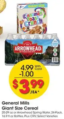 Ralphs General mills giant size cereal offer