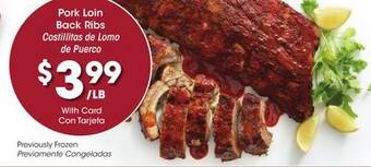 Ralphs Pork loin back ribs offer