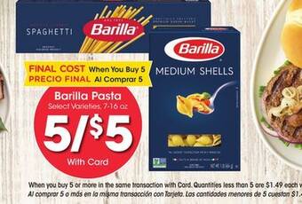 Ralphs Barilla pasta offer