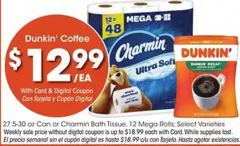 Ralphs Dunkin' coffee offer