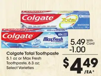 Ralphs Colgate total toothpaste offer