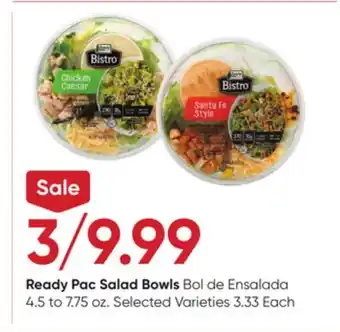 Stater Bros Ready pac salad bowls offer