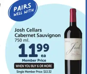 Albertsons Josh cellars cabernet sauvignon offer