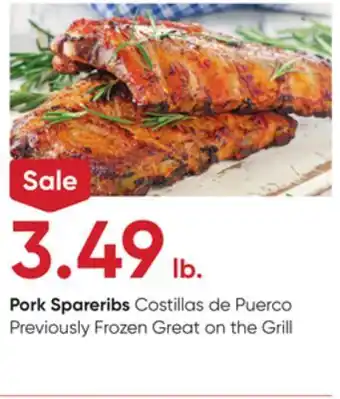 Stater Bros Pork spareribs offer