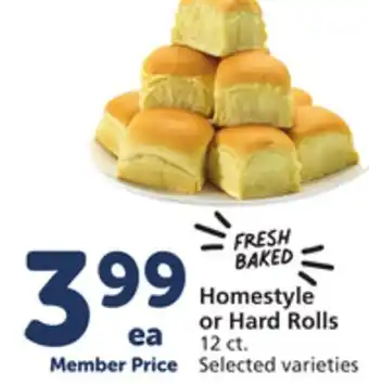 Albertsons Homestyle or hard rolls offer