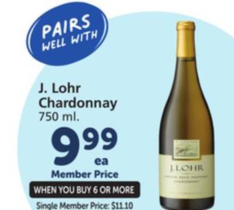 Albertsons J. lohr chardonnay offer