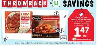 Albertsons Stouffer's or lean cuisine entrées offer