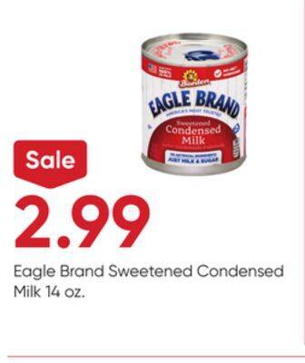 Stater Bros Eagle brand sweetened condensed milk offer