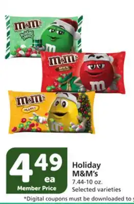 Albertsons Holiday m & m's offer