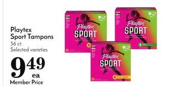 Pavilions Playtex sport tampons offer