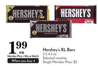 Pavilions Hershey's xl bars offer