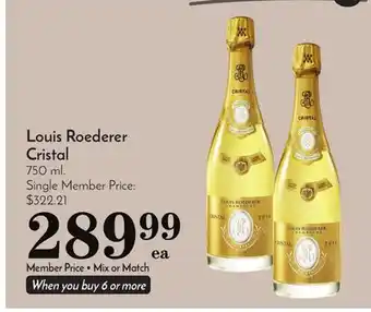 Pavilions Louis roederer cristal offer