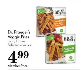 Pavilions Dr. praeger's veggie fries offer