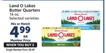 Vons Land o lakes butter quarters offer