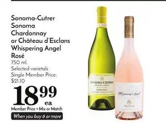 Pavilions Sonoma-cutrer sonoma chardonnay or château d'esclans whispering angel rosé offer