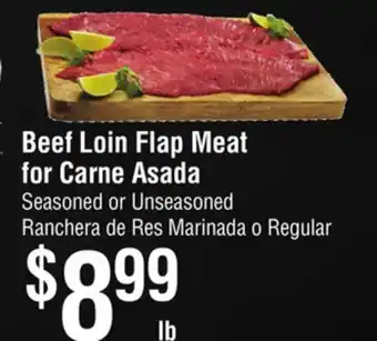 Smart & Final Beef loin flap meat for carne asada offer