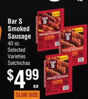 Smart & Final Bar s smoked sausage offer