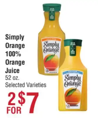 Smart & Final Simply orange 100% orange juice offer