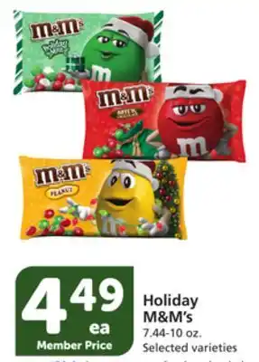 Vons Holiday m & m' s offer