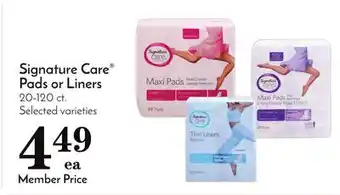 Pavilions Signature care pads or liners offer