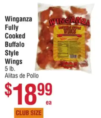 Smart & Final Winganza fully cooked buffalo style wings offer